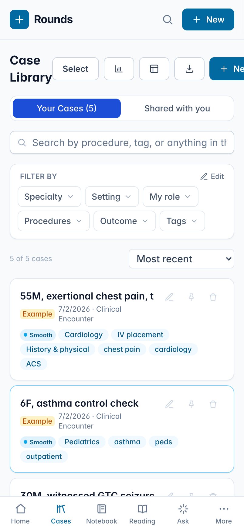 Case library list