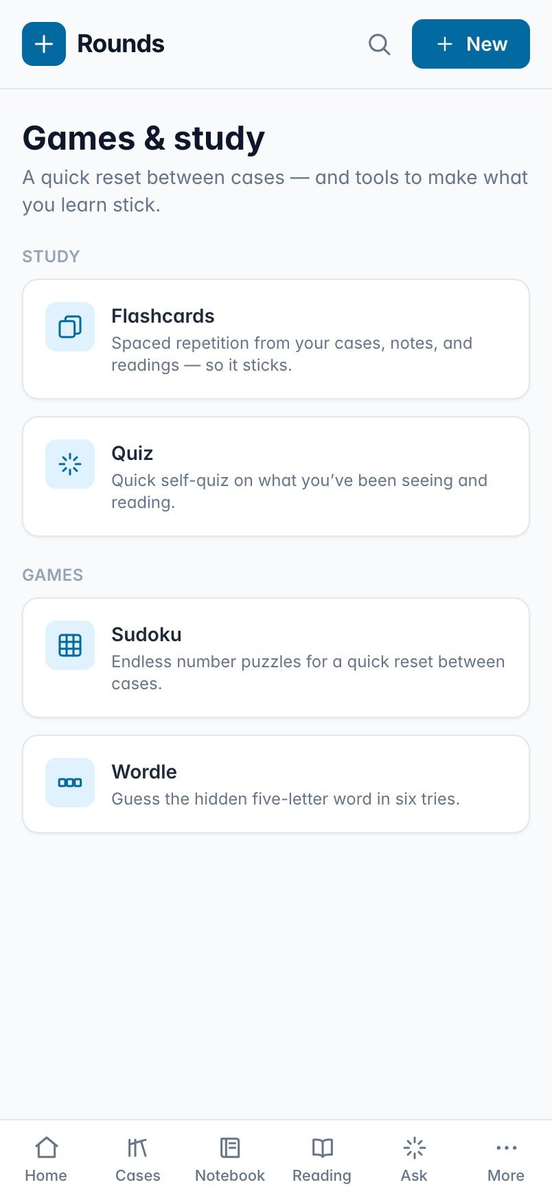 Games and flashcards